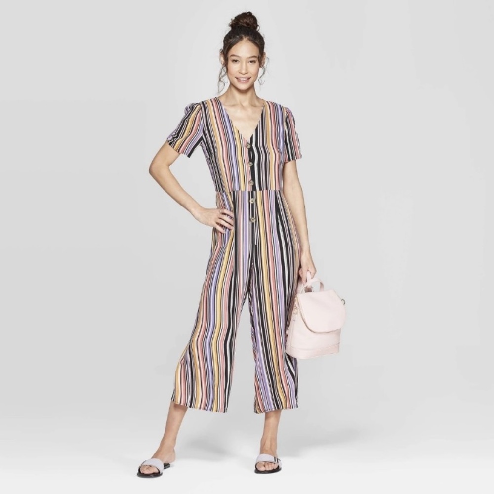 Xhilaration | Mutli Colored Stripe Romper target
